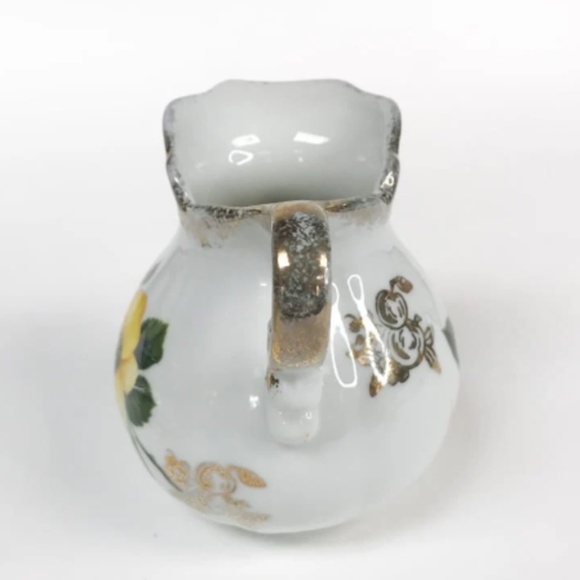 Floral Glass Pitcher and Bowl Set Small Vintage - Picture 4 of 7